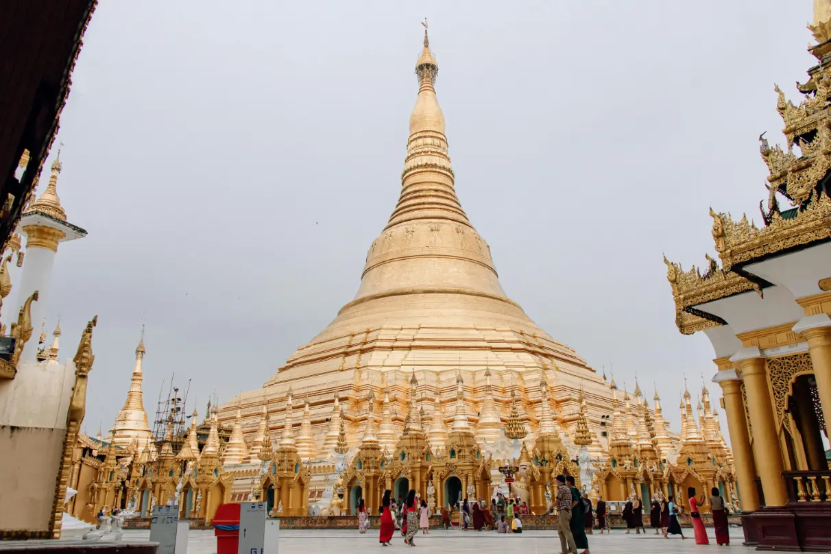 temple in Yangon, Myanmar- cheap places to travel from Singapore