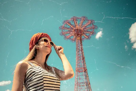 girl in Coney Island