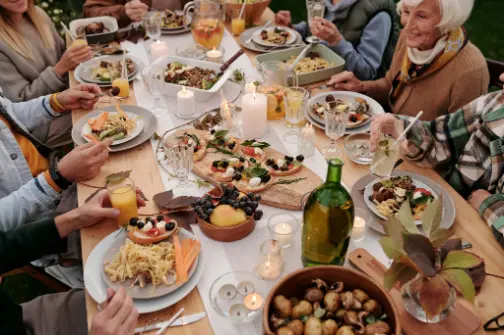 people eating food together