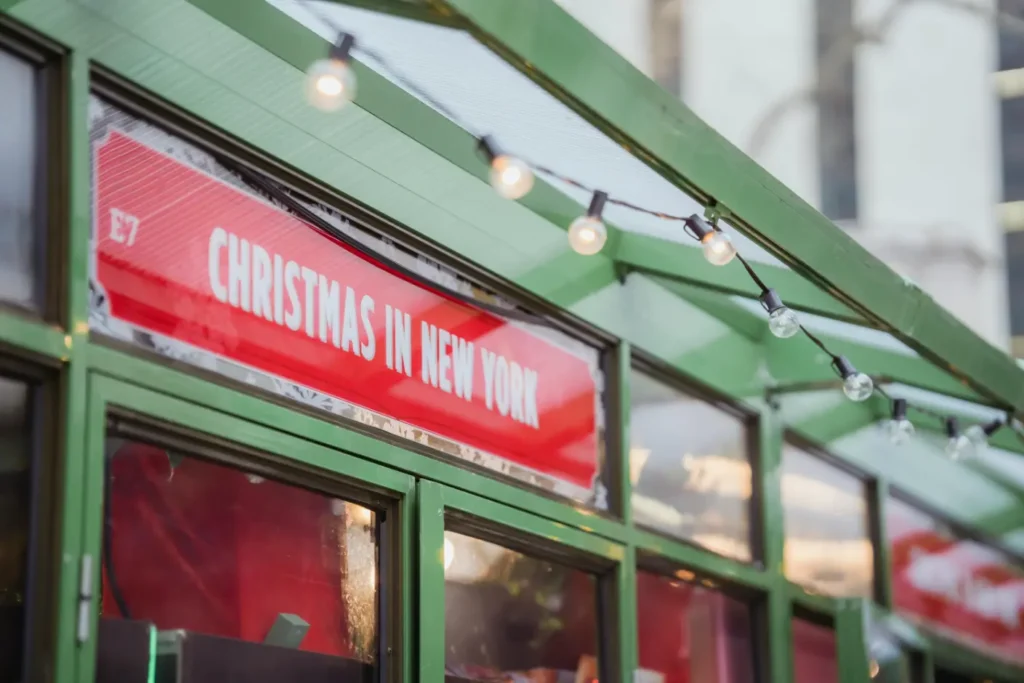 Banner of Christmas in New York